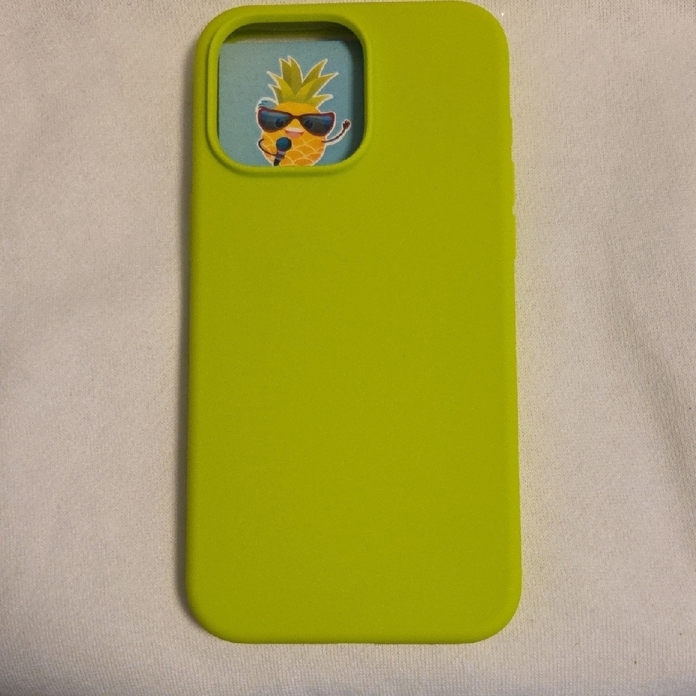 Vibrant Green iPhone Case with Pineapple Design